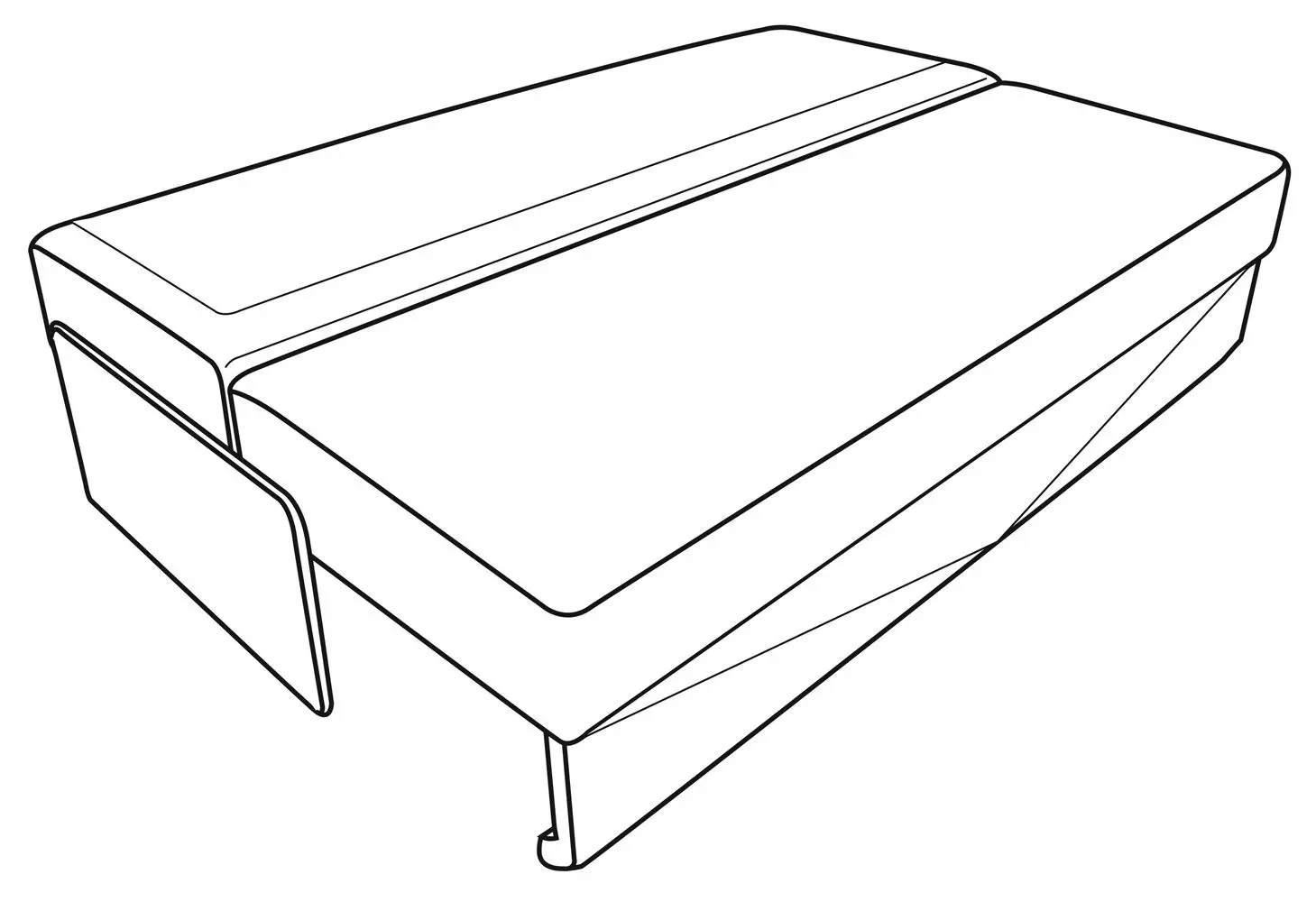 Canapea Modern Compliment Kanna 83 (Turquoise/White)