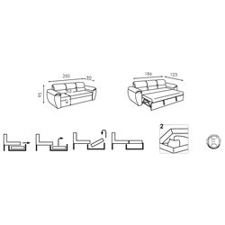 Canapea Modern Elio New Vavilon 62 (Dark Beige) Thumb