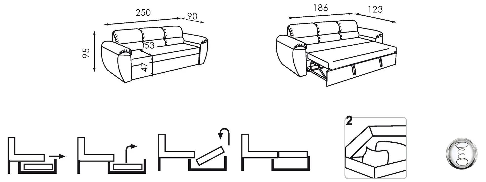 Canapea Modern Elio New Vavilon 62 (Dark Beige)