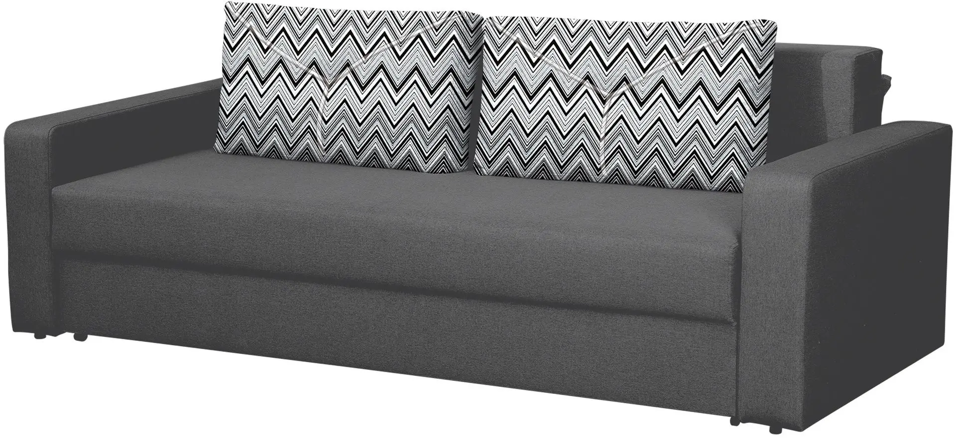 Canapea Modern Flint 2 Asti 19/Classic 04 (Dark Gray/White/Black)