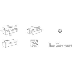 Диван Modern Kvadro Asti 19 (Dark Gray) Thumb