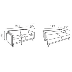 Canapea Modern Leticiya Kanna 37 (Dark Green) Thumb