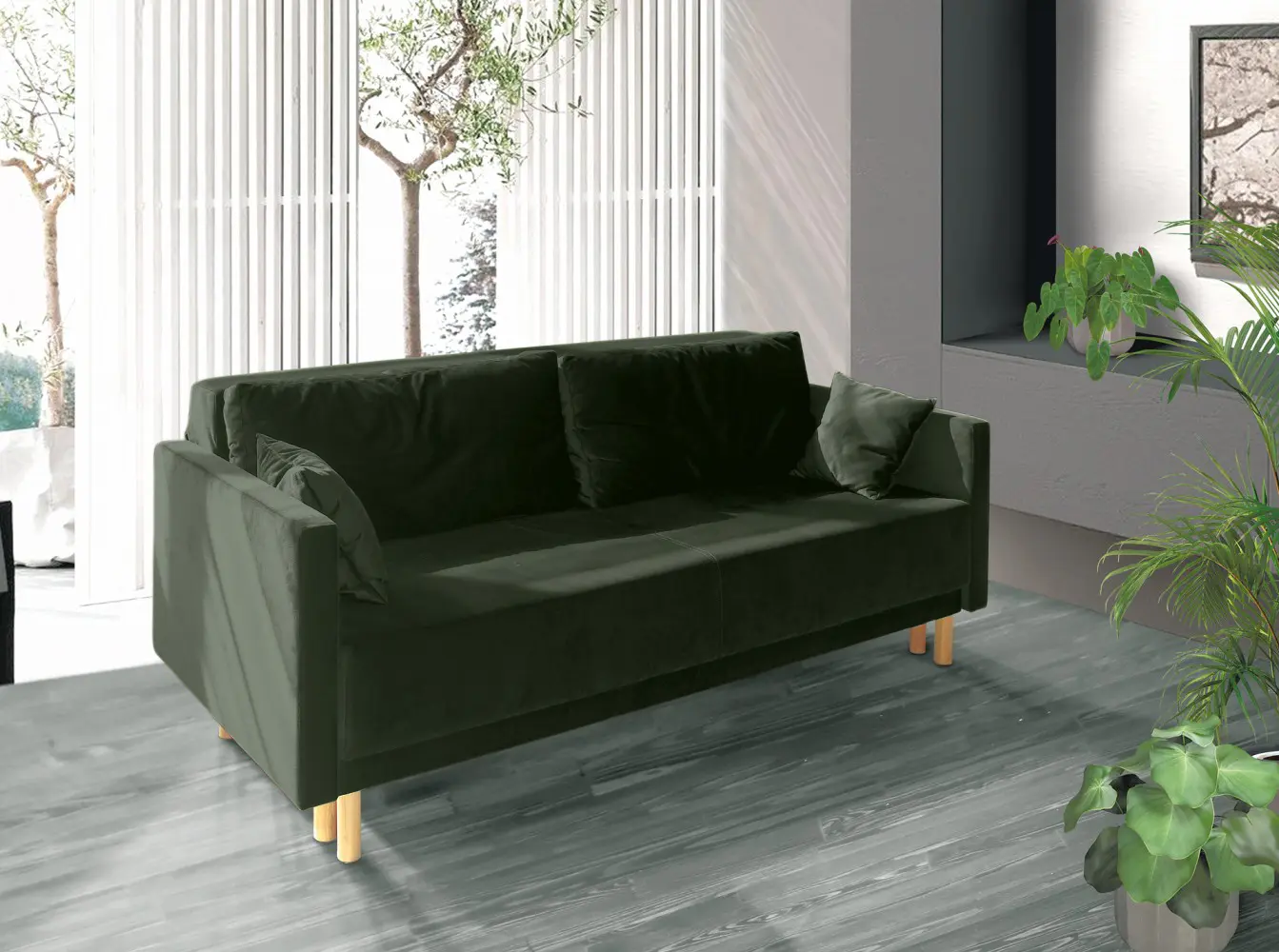 Canapea Modern Leticiya Kanna 37 (Dark Green)