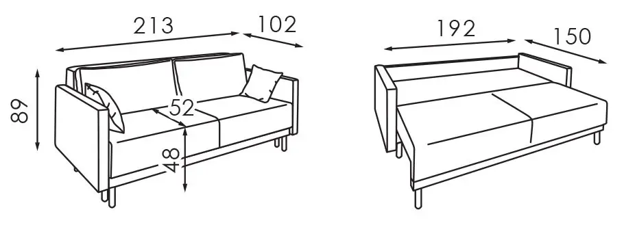Диван Modern Leticiya Kanna 85 (Green)