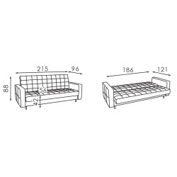 Диван Modern Martin Alaska 97 (Graphite) Thumb