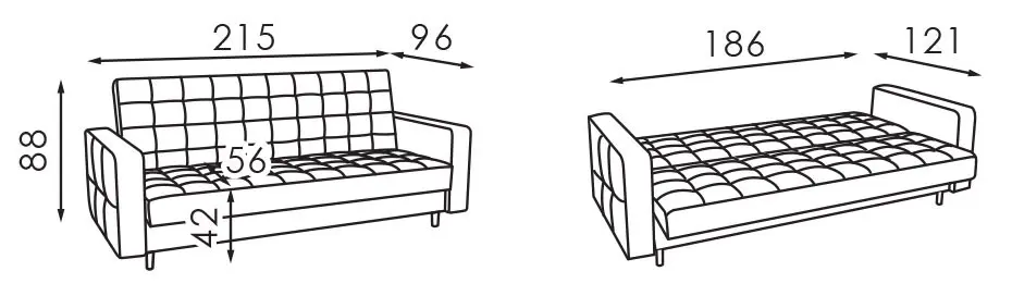 Диван Modern Martin Alaska 97 (Graphite)