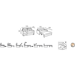 Диван Modern Mini 1.3m Malmo 61 (Peachy) Thumb