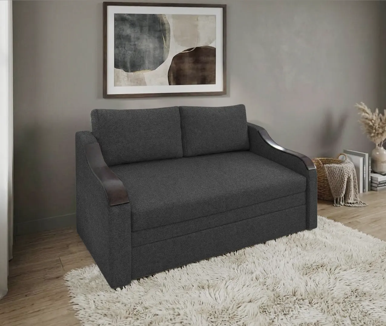 Диван Modern Naples Alaska 10 Total Eclipse (Dark Grey)