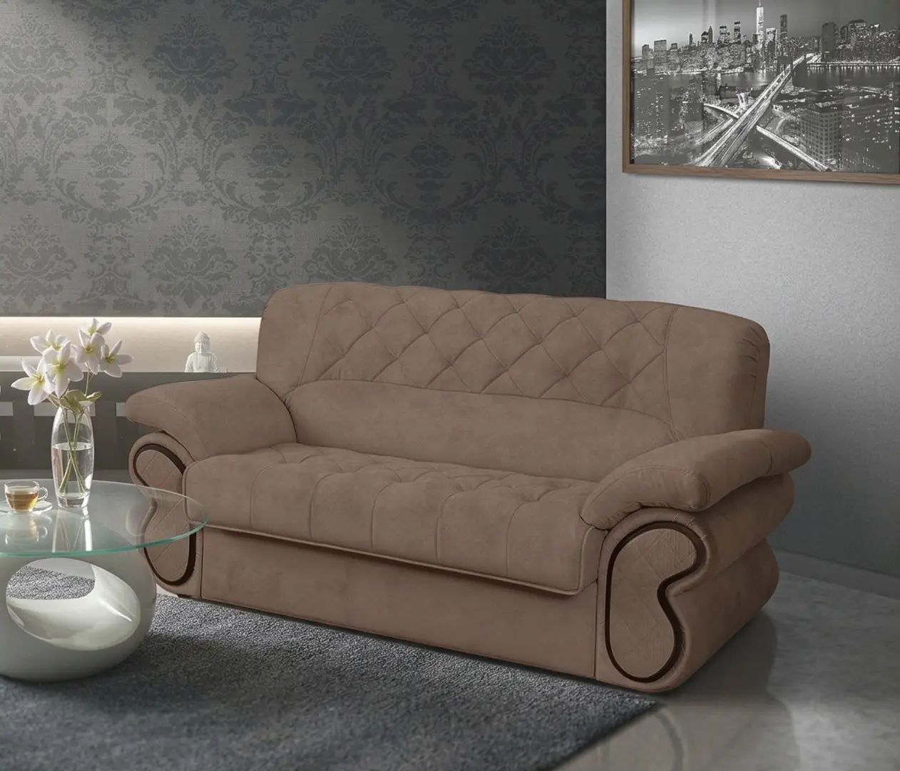 Canapea Modern Oskar New Ameli (Light Brown)