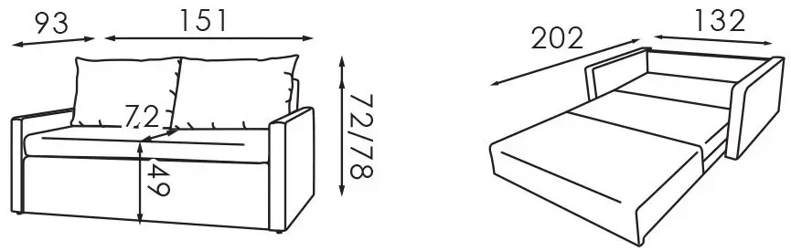Диван Modern Rest Kanna 95 (Gray)