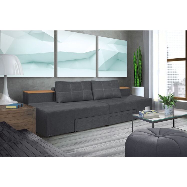 Диван-трансформер Modern Rio 2 Alaska 10 Total Eclipse (Dark Gray)