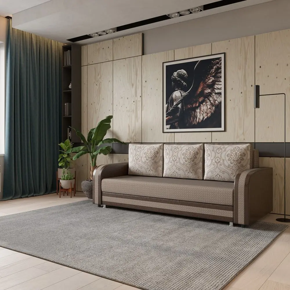 Диван раскладной OSHN Лидер 051-4 (Light Brown/Dark Brown) - 5