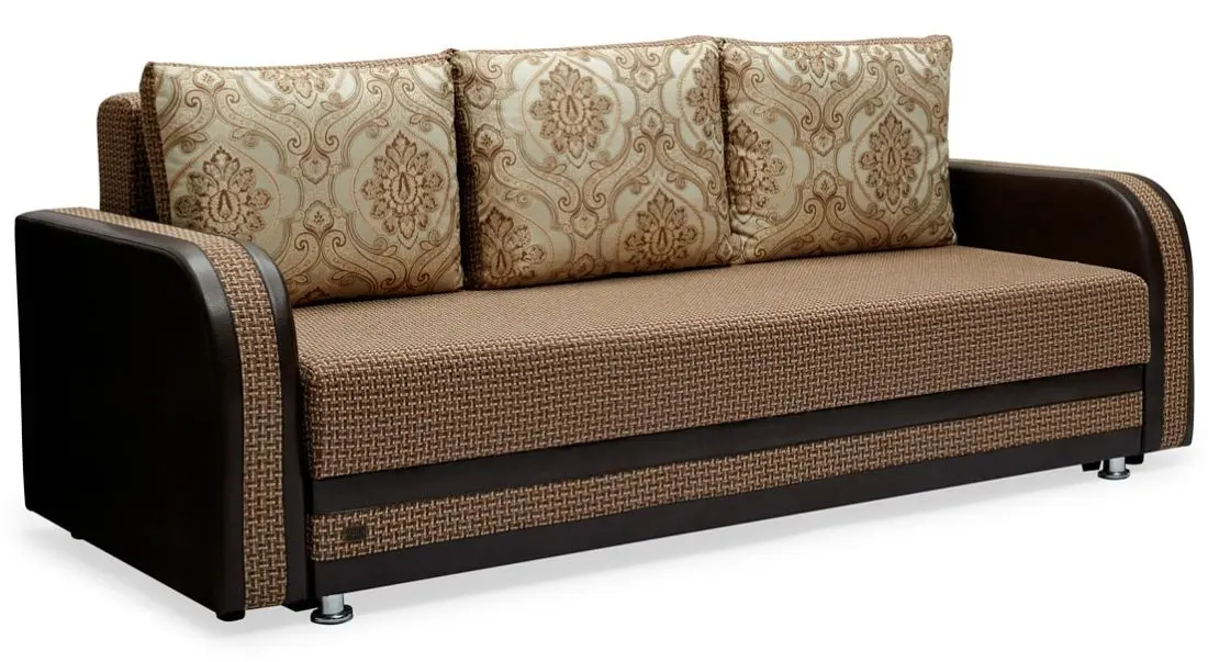 Диван раскладной OSHN Лидер 051-4 (Light Brown/Dark Brown)