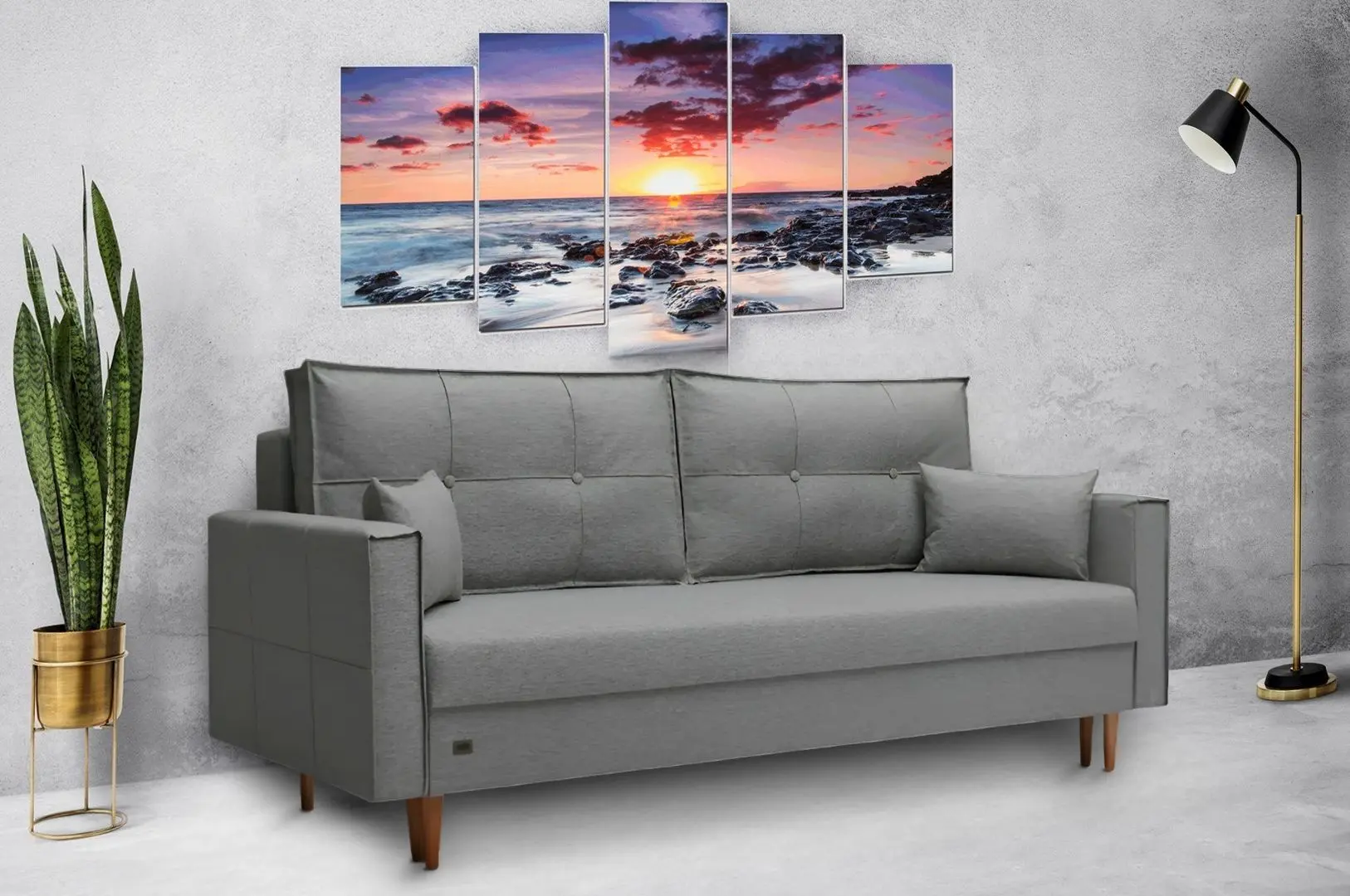 Диван раскладной OSHN Optima Капри Capri 24 (Light Gray)