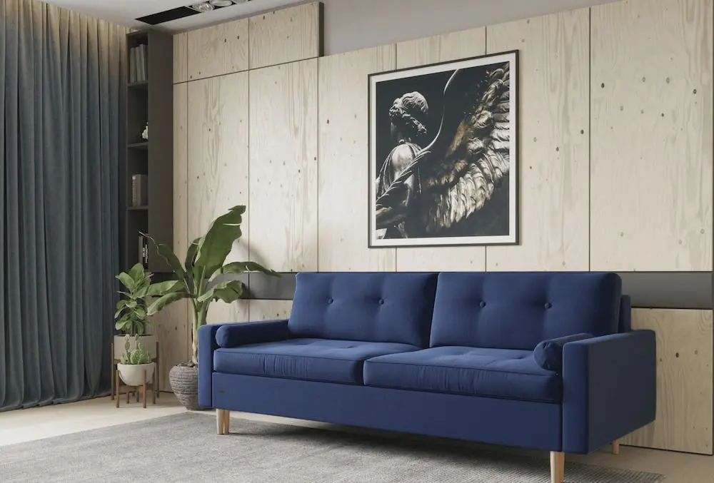 Диван раскладной OSHN Premium Скандинавия Vivaldi 14 (Dark Blue) - 2