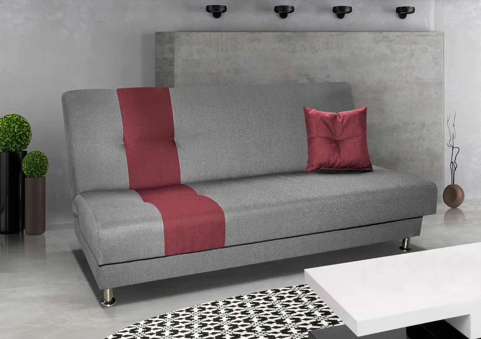 Диван Platan Ada 05 (Light Gray/Terracotta) - 2