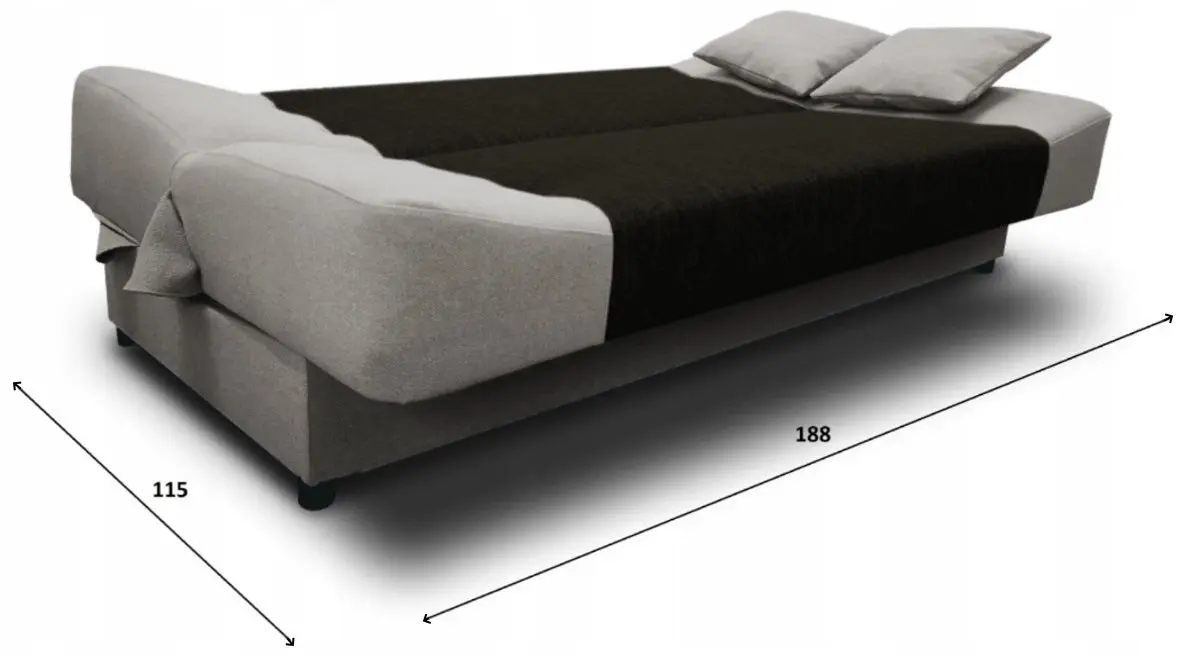 Диван Platan Jas 02 (Grey/Black) - 3