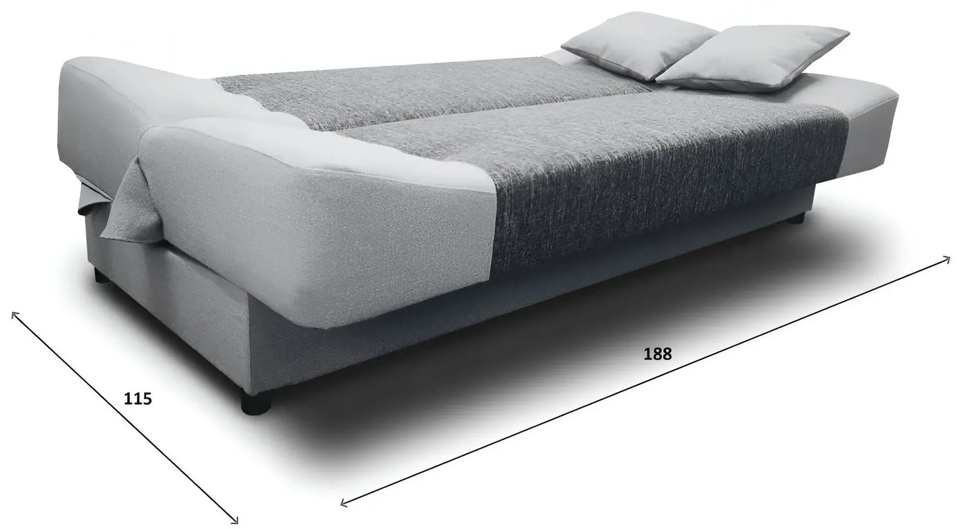 Диван Platan Jas 03 (Black/Grey) - 4