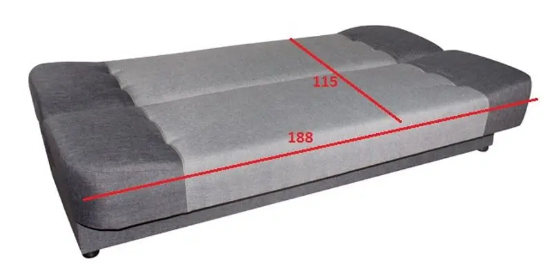 Диван Platan Jas 16/09 (Dark Gray/Dark Blue) - 3