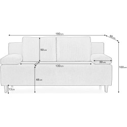 Canapea Prestige Candy 3L Fjord Thumb