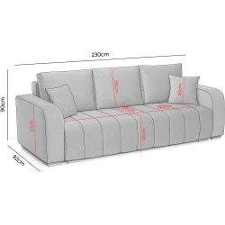 Canapea Prestige Diego 3L Velutto Thumb