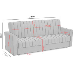 Canapea Prestige Emerald 3L Velutto Thumb