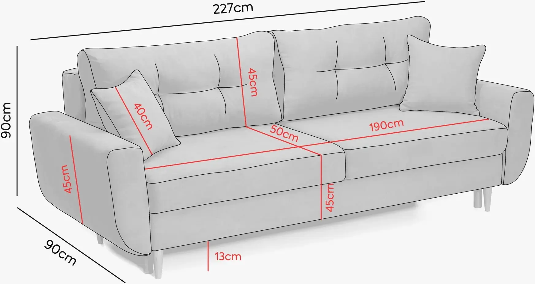 Canapea Prestige Helsinki 3L Enjoy