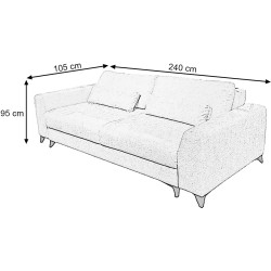 Canapea Prestige Tivoli 3L Mystery Thumb