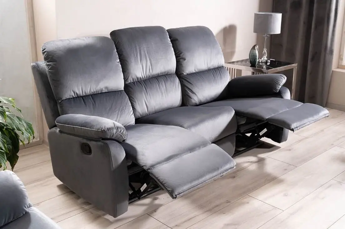 Canapea-recliner Signal Spencer 3 Velvet (Gray)