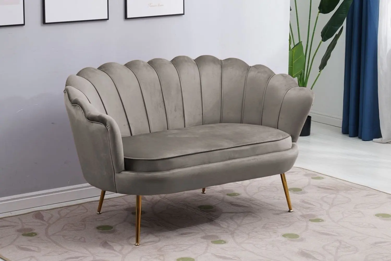 Диван Signal Camellia 2 Bluvel 14 (Grey/Gold)