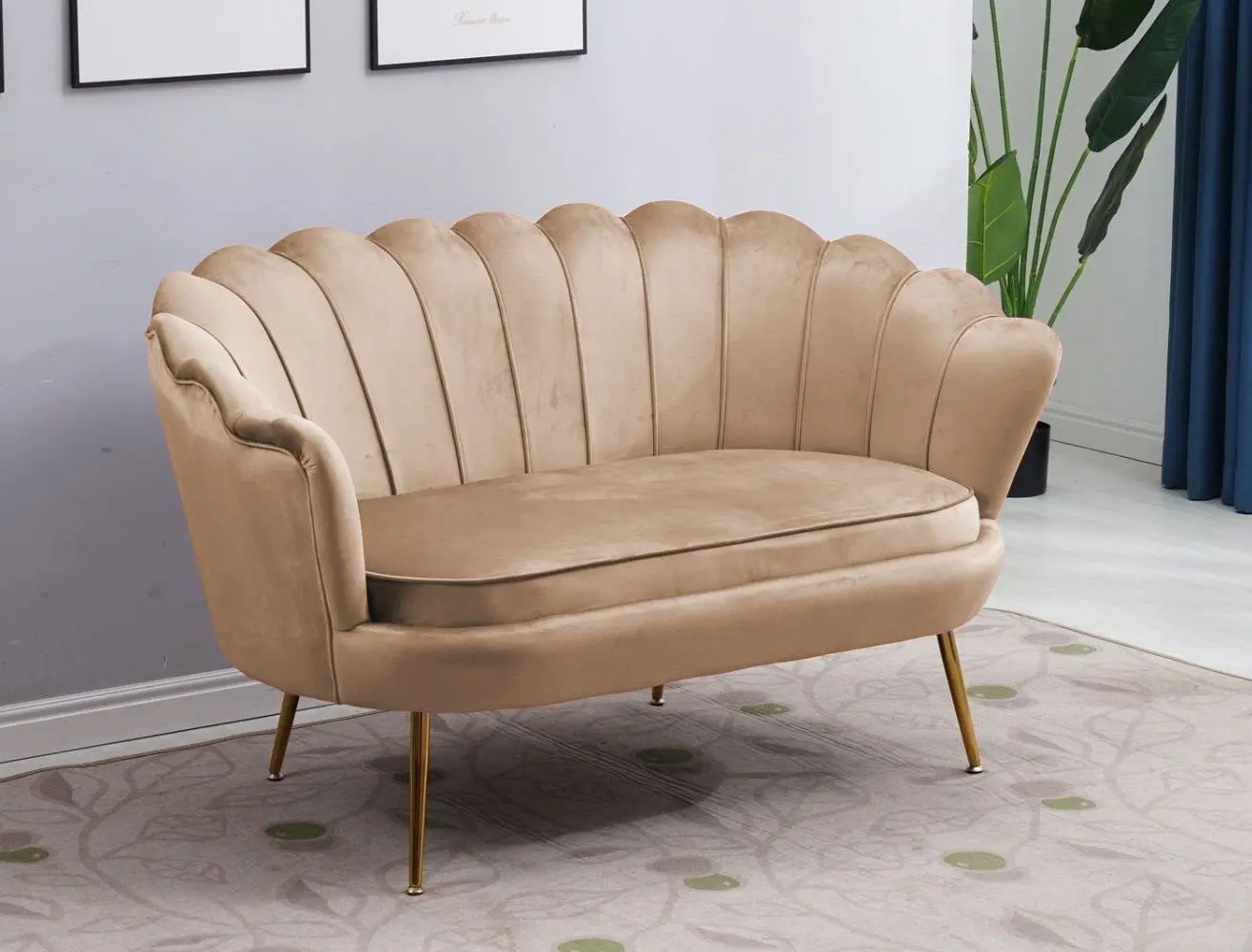 Canapea Signal Camellia 2 Bluvel 28 (Beige/Gold)