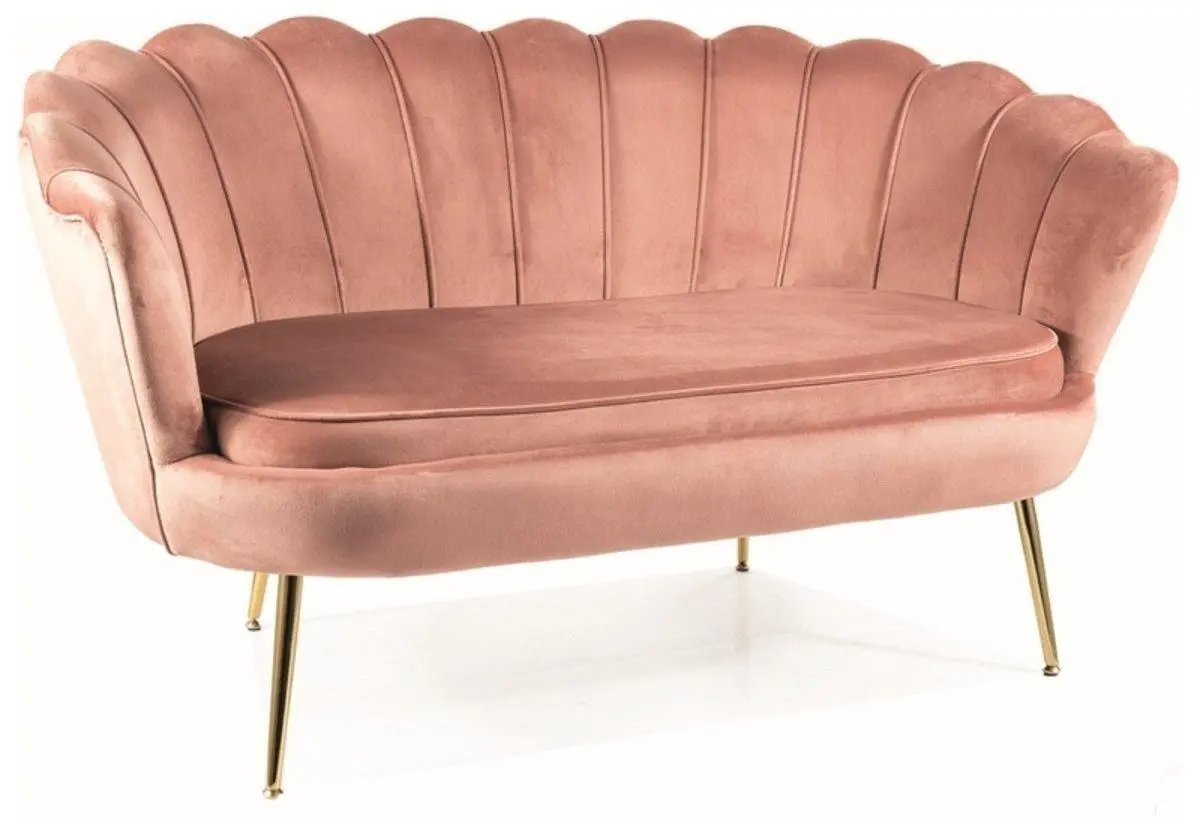 Диван Signal Camellia 2 Bluvel 52 (Antique Rose/Gold) - 3