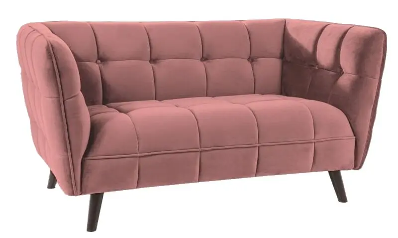 Диван Signal Castello 2 Velvet (Antique Rose/Wenge)