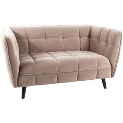 Canapea Signal Castello 2 Velvet (Beige Dark/Wenge)