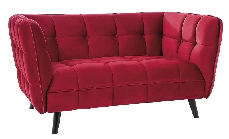 Canapea Signal Castello 2 Velvet (Burgundy/Wenge)