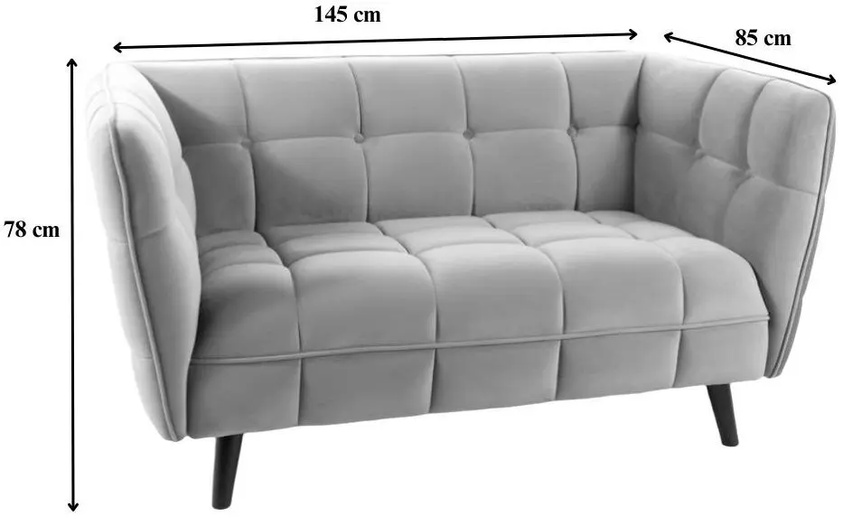 Canapea Signal Castello 2 Velvet (Cinnamon/Wenge)