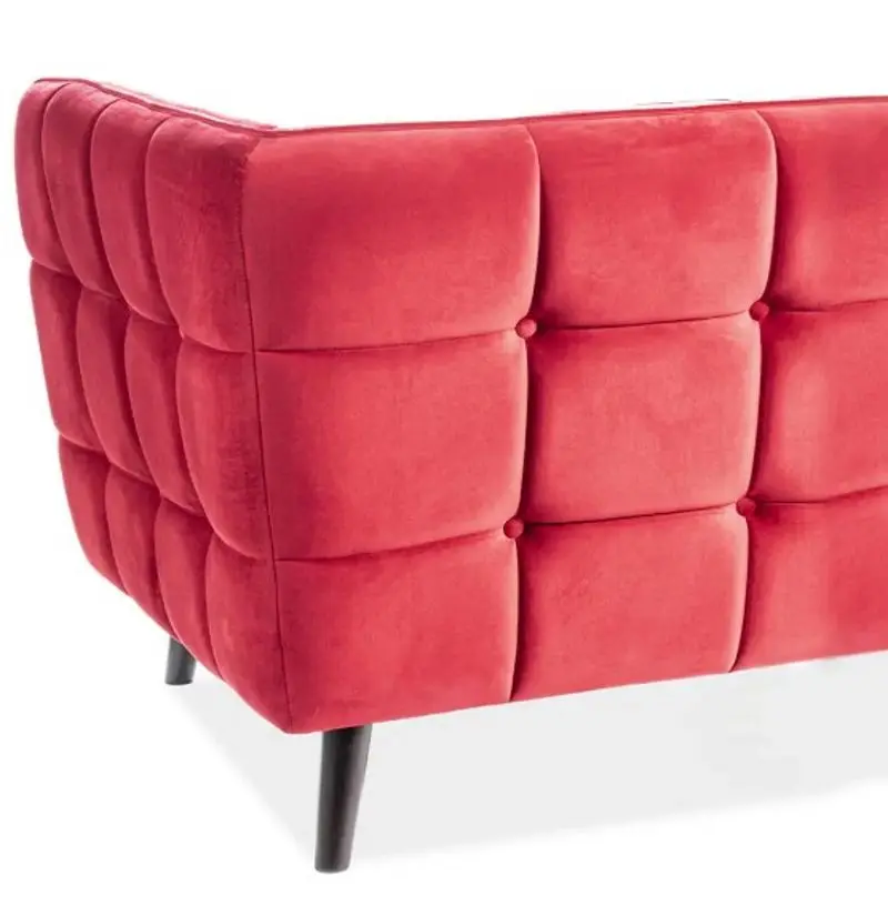 Canapea Signal Castello 3 Velvet (Burgundy/Wenge)