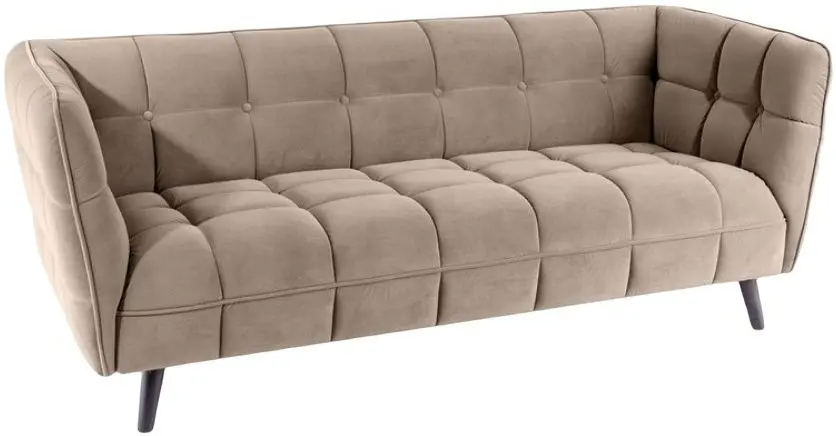 Canapea Signal Castello 3 Velvet (Dark Beige/Wenge)