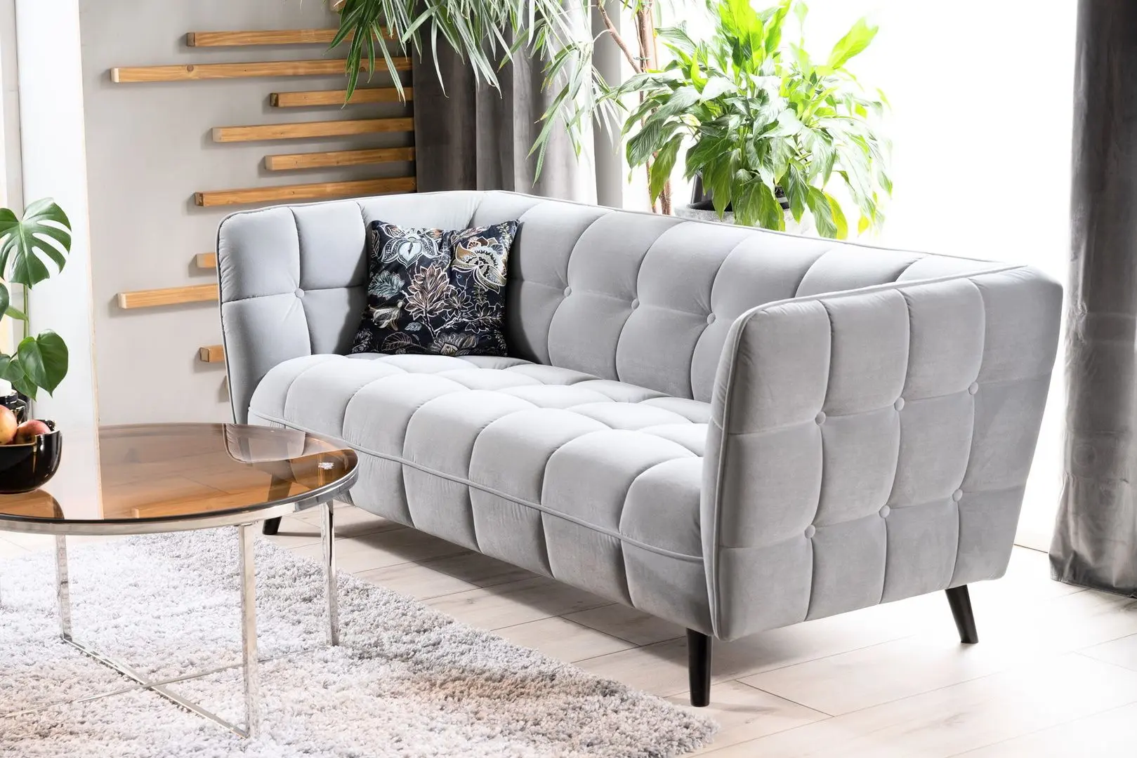 Диван Signal Castello 3 Velvet (Gray Light/Wenge)