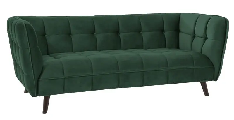 Canapea Signal Castello 3 Velvet (Green/Wenge)