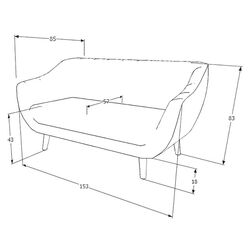 Диван Signal Elite 2 Bluvel 40 (Dark Beige/Wenge) Thumb