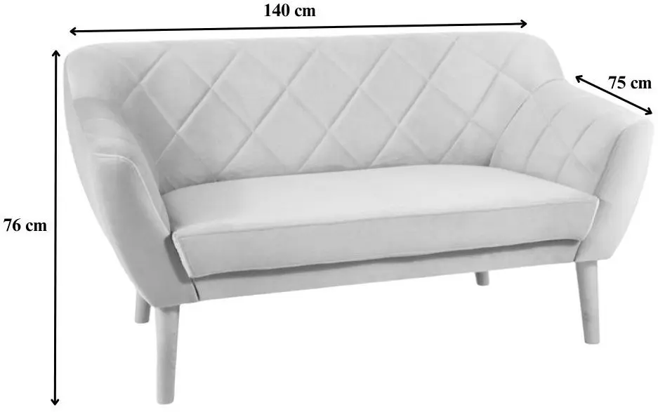 Canapea Signal Karo 2 Velvet (Curry/Beech)