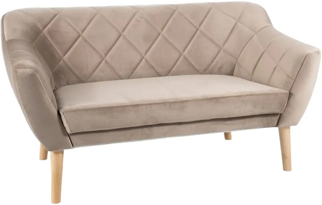 Canapea Signal Karo 2 Velvet (Dark Beige/Beech)