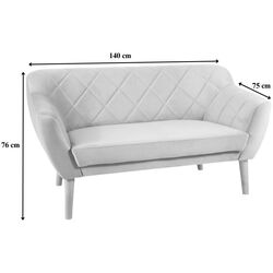 Canapea Signal Karo 2 Velvet (Gray/Beech) Thumb