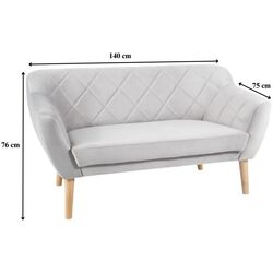 Диван Signal Karo 2 Velvet (Gray Light/Beech) Thumb