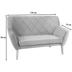 Диван Signal Kier 2 Velvet (Beige Dark/Wenge) Thumb