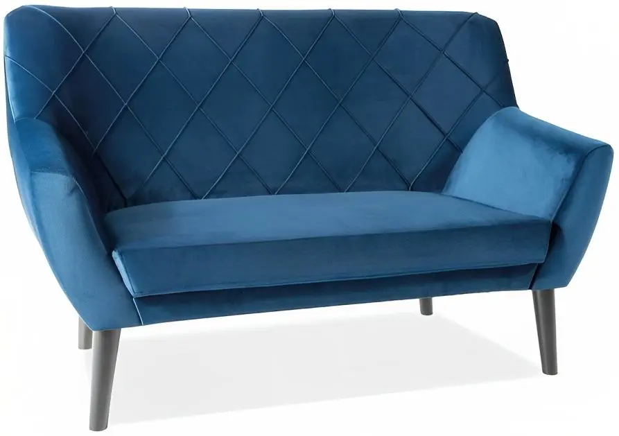Диван Signal Kier 2 Velvet (Navy Blue/Wenge)