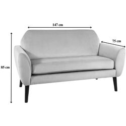 Canapea Signal Mena Velvet (Gray Light/Wenge) Thumb