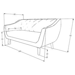 Canapea Signal Molly 2 Bluvel 77 (Olive/Wenge) Thumb