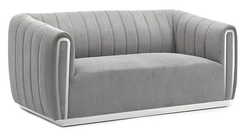 Canapea Signal Santorini 2 Sztruks (Gray/Silver)